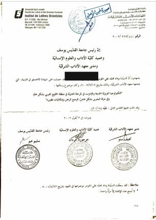 Master of education Saint Joseph University Lebanon